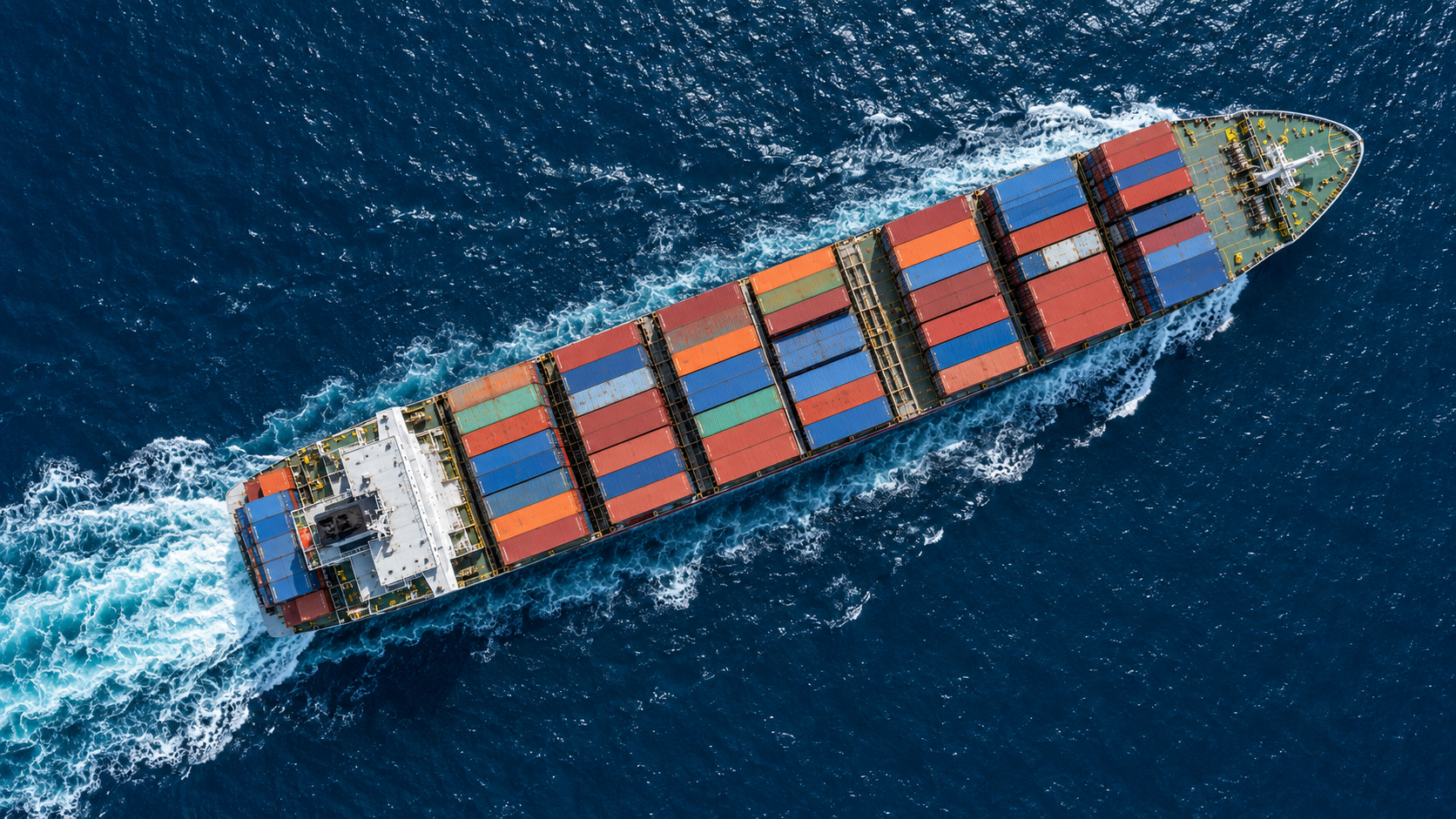 Cargo vessel at sea